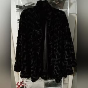 Faux fur cape